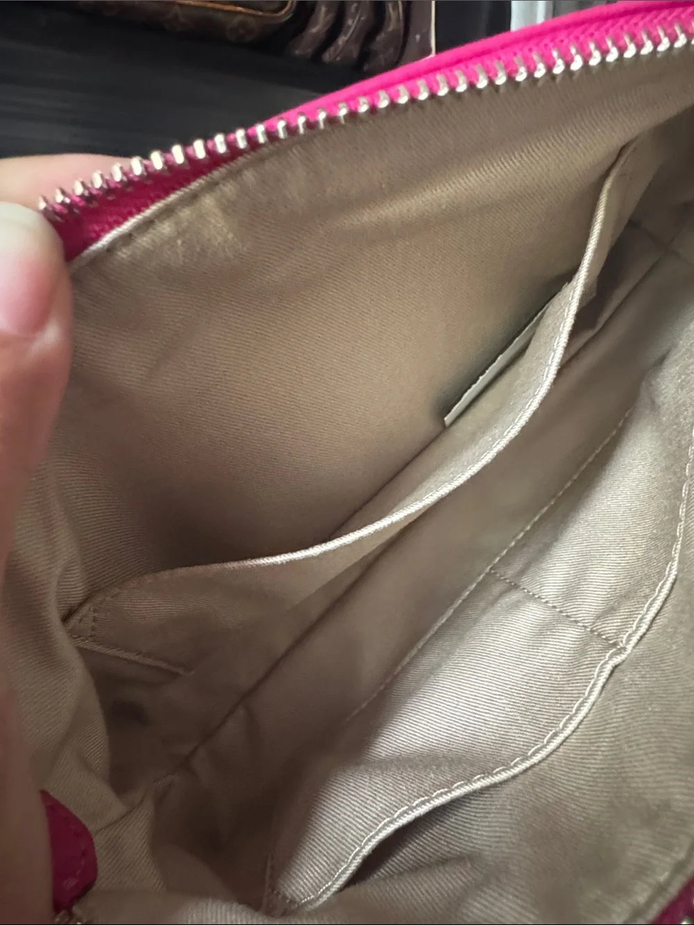 Coach Fuchsia Leather Pouch